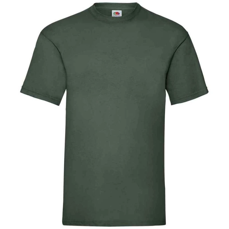 Image of Fruit Of The Loom Fruit of the Loom Men Valueweight T-Shirt in Bottle Green Size: Small Bottle Green S Male 5063527510976