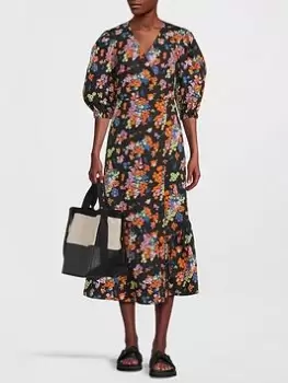 Image of Aligne Halcyon Wrap Dress - Floral Bright Clash Print