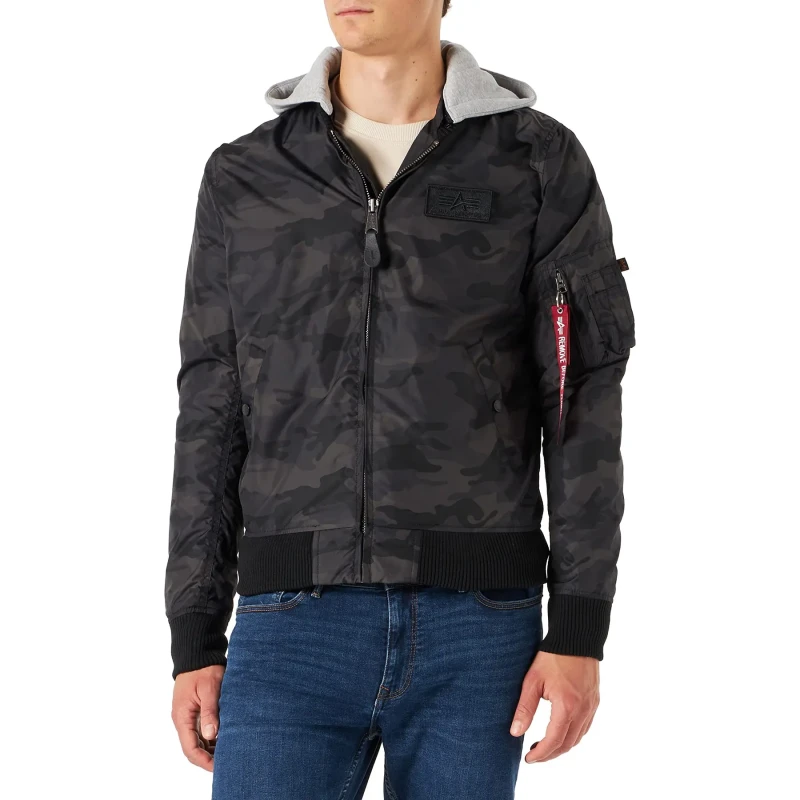 Image of alpha industries Hooded jacket Alpha Industries MA-1 TT Camo Noir Male S