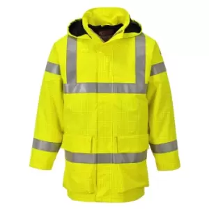 Image of Biz Flame Hi Vis Flame Resistant Rain Multi Lite Jacket Yellow S