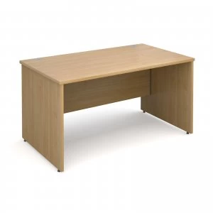 Image of Maestro 25 PL Straight Desk 1400mm x 800mm - OAK Panel Leg Design