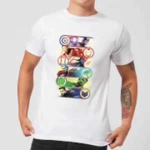 Image of Avengers Endgame Original Heroes Mens T-Shirt - White - S
