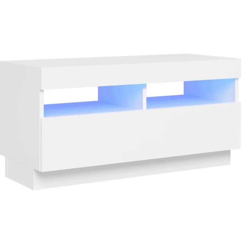 Image of VIDAXL TV Cabinet with LED Lights White 80x35x40cm Vidaxl 8720286218556