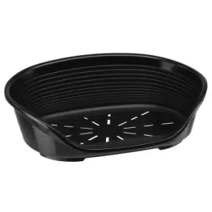 Image of Ferplast Siesta Deluxe Dog Basket - Black - Size 10: 93.5 x 68 x 28.5cm (L x W x H)