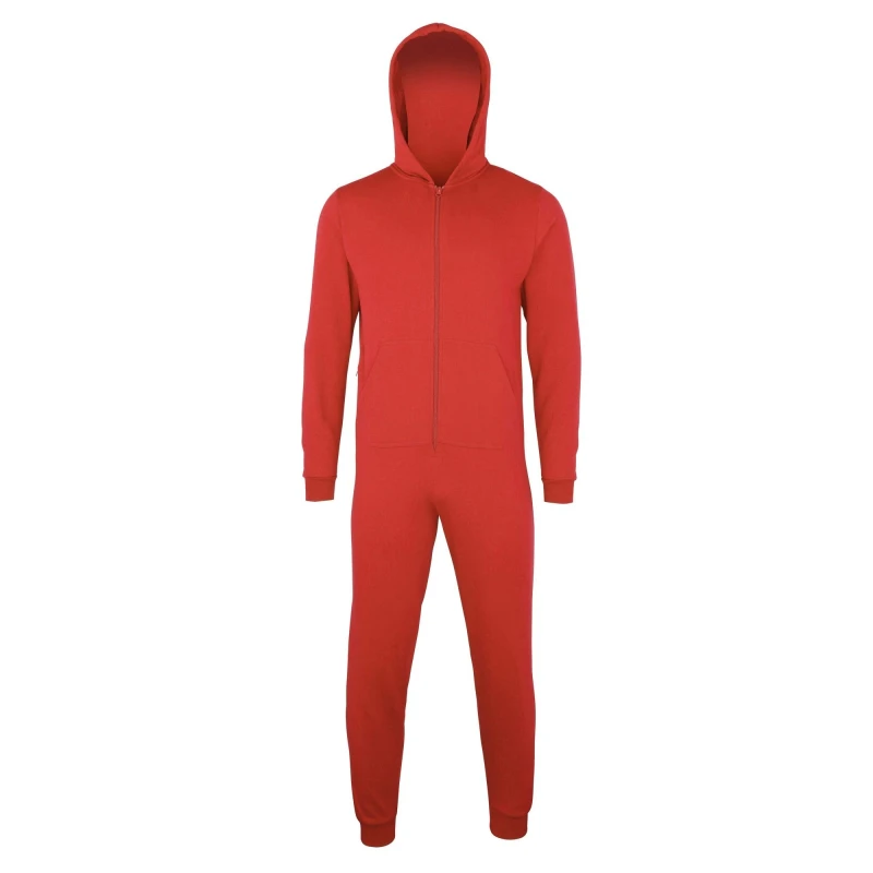 Image of Colortone Comfy Co Plain All In One Onesie in Red Size: 12-13 Years Red Unisex 12-13 Years
