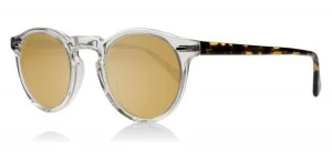 Image of Oliver Peoples Gregory Peck Sun Sunglasses Sun Buff / Dark Brown / Tortoise 1485W4 47mm