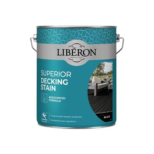 Image of Liberon Superior Decking Stain LIB126133 Colour: Black