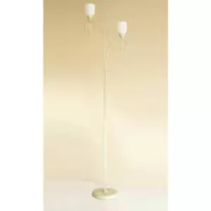 Image of Floor lamp San Marino 2 bulbs cream/gold/opal glass