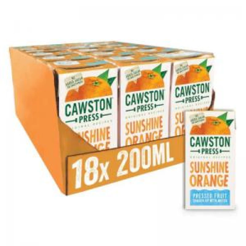 Image of Cawston Press Sunshine Orange Juice 200ml (18 Pack) PFWS123