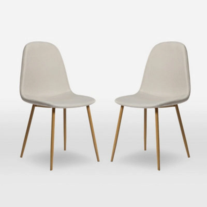Image of Home Garden Direct ASTERIA Dining Chairs Set of 2 in Cream Cream Unisex