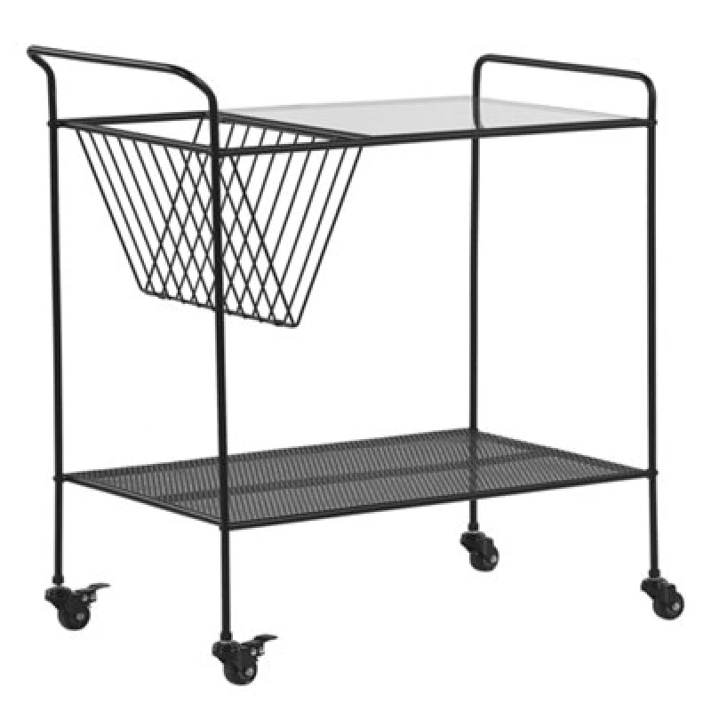 Image of Beliani Kitchen Trolley Alamo Metal Black