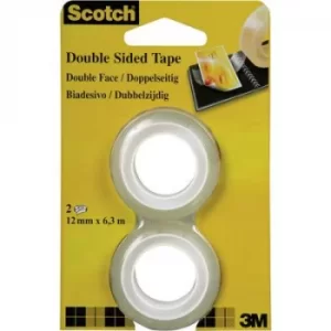 Image of 3M FT-5100-4927-1 136R2 Double sided adhesive tape Scotch 665 Transparent (L x W) 6.3 m x 12mm 2 pc(s)