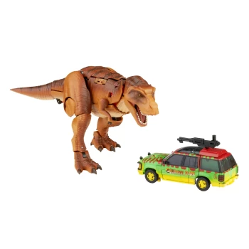 Image of Hasbro Transformers Collaborative: Jurassic Park Mash-Up, Tyrannocon Rex & Autobot JP93 Action Figure