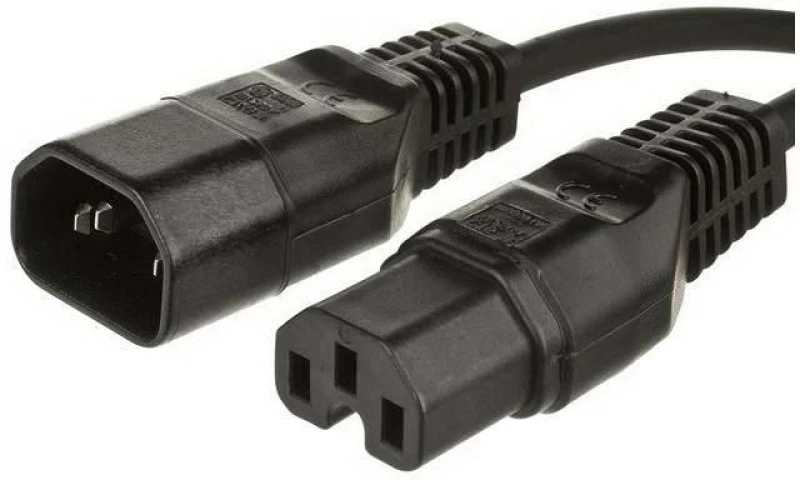 Image of Microconnect PE011410 power cable Black 1m C14 coupler C15 coupler