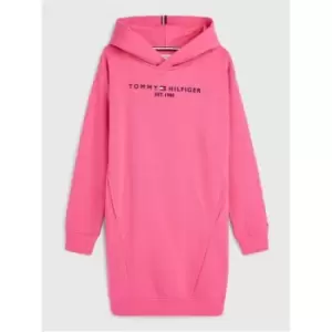 Image of Tommy Hilfiger Essential Hoodie Sweat Dress L/S - Pink