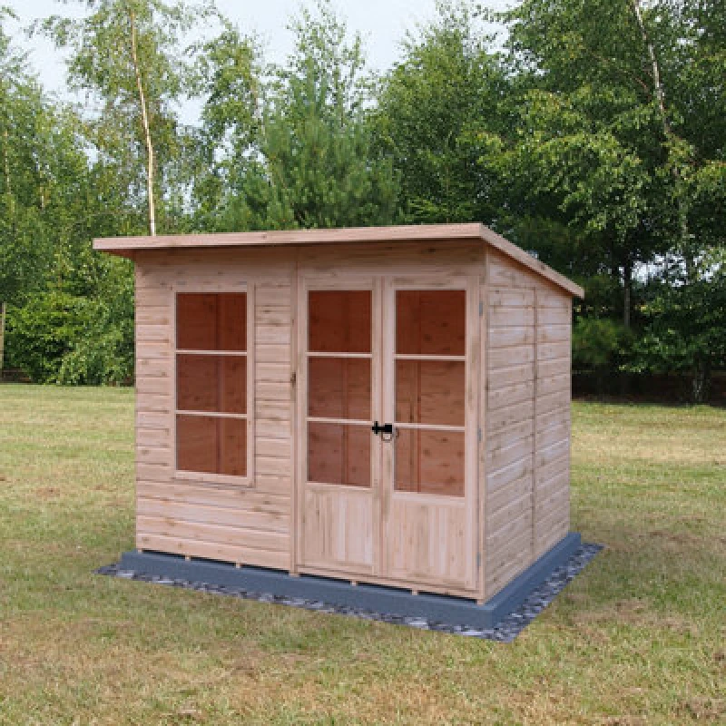 Image of Shire Dahlia 8X6 Pent Summerhouse With Double Doors And One Opening Window