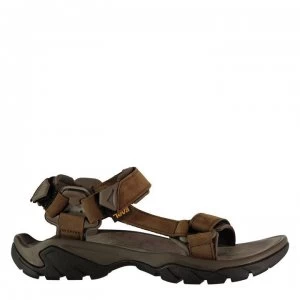 Image of Teva Terra Fi 5 Leather Sandals Mens - Brown