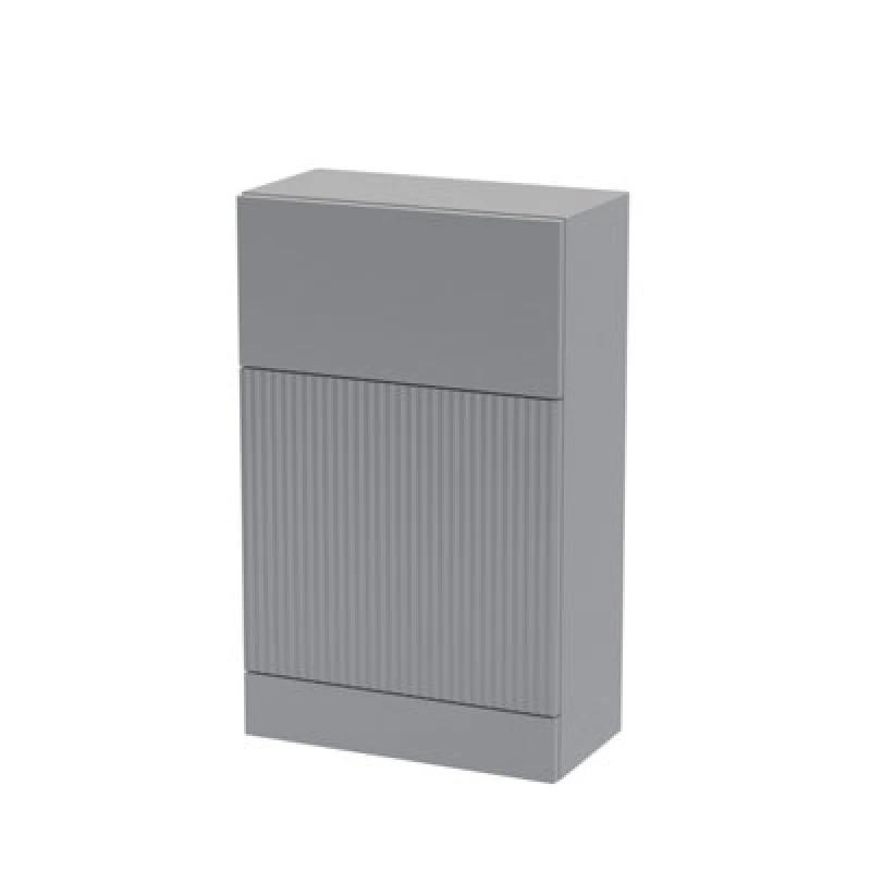 Image of Hudson Reed Fluted Floor Standing Wc Unit, Back To Wall Wc Units For Modern Bathroom, Satin Grey, 500mm