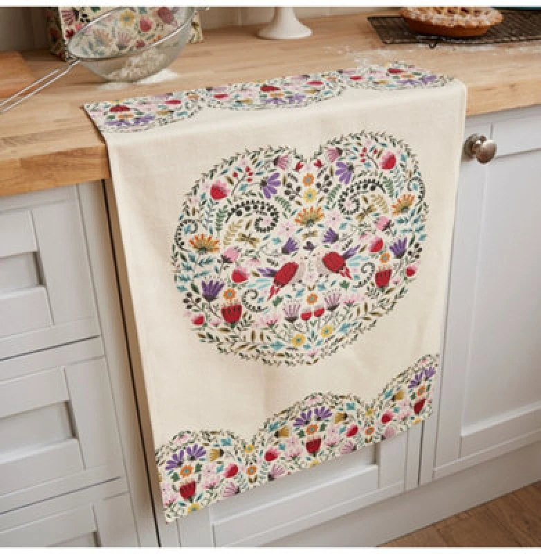 Image of Ulster Weavers 'Melody' Graphic Print 100% Cotton Tea Towel Multi