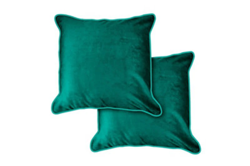 Image of Plush Velvet Cushion Cover In Emerald
