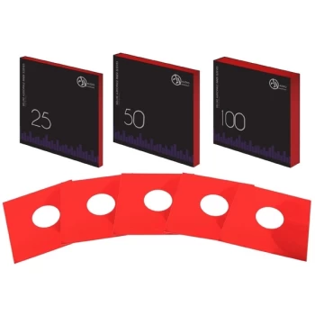 Image of 25 RED LP - 12" Inner Sleeves