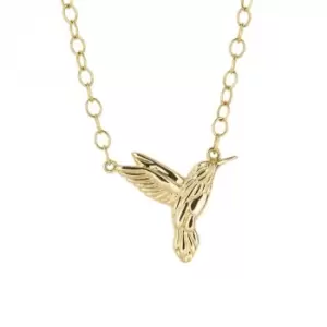 Image of Hummingbird Motif Yellow Gold Necklace GN370