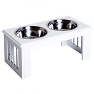 Image of PawHut Pet Feeder White 305mm x 584mm x 254 mm