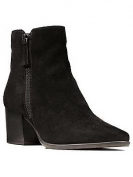 Image of Clarks Isabella Zip Ankle Boot - Black
