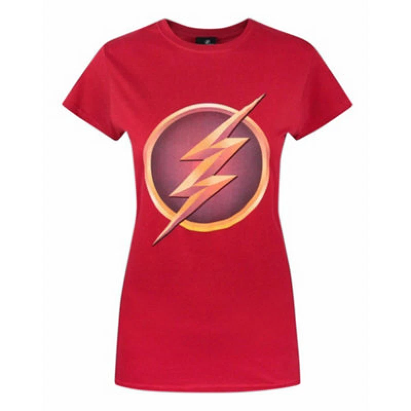 Image of DC Comics Short Sleeved T-Shirt Red female