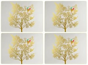 Image of Sara Miller for Portmeirion Chelsea Large Placemats Set of 4 Grey