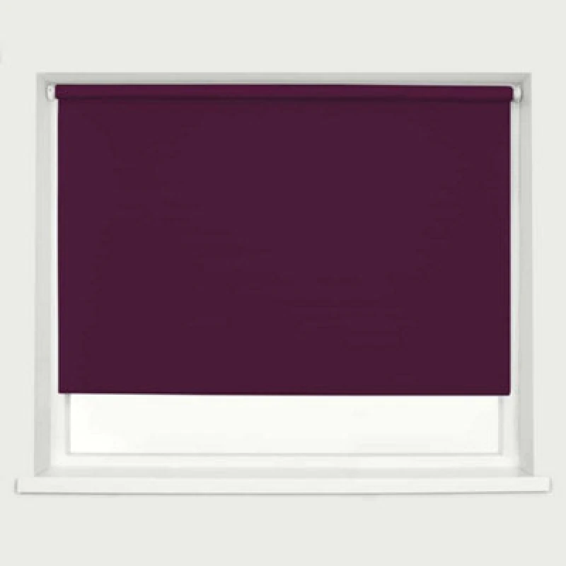 Image of Caecus Blinds Blackout Roller Blind Aubergine 120Cm