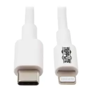 Image of Tripp Lite M102-003-WH USB-C to Lightning Sync/Charge Cable (M/M) MFi Certified White 3 ft. (0.9 m)