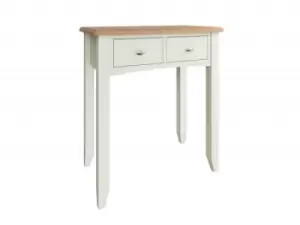 Image of Kenmore Patterdale White and Oak 2 Drawer Dressing Table Flat Packed