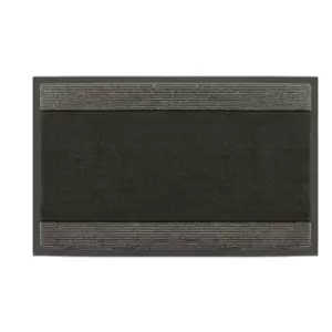 Image of JVL 40x70cm Firth Tile Rubber Backed Doormat - Charcoal
