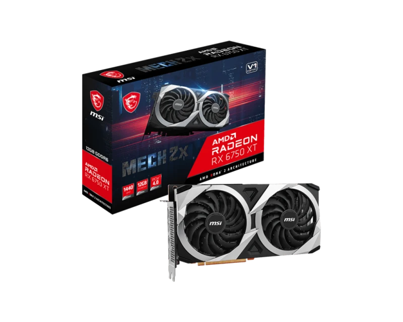 Image of MSI Radeon RX 6750 XT MECH 2X 12G V1 - PCI-Express - 12 288 MB