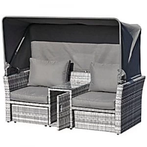Image of Outsunny Rattan Sofa Set 860-171 Grey