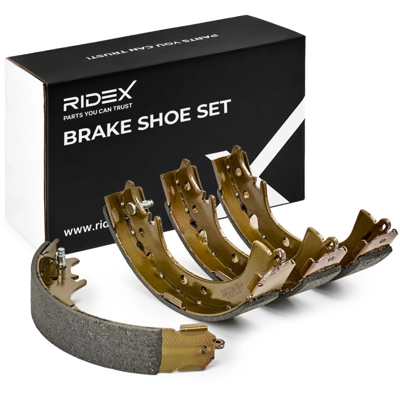 Image of RIDEX 70B0167 Brake Shoes Rear Axle, Ø: 228mm, without lever Brake Shoe Set (70)