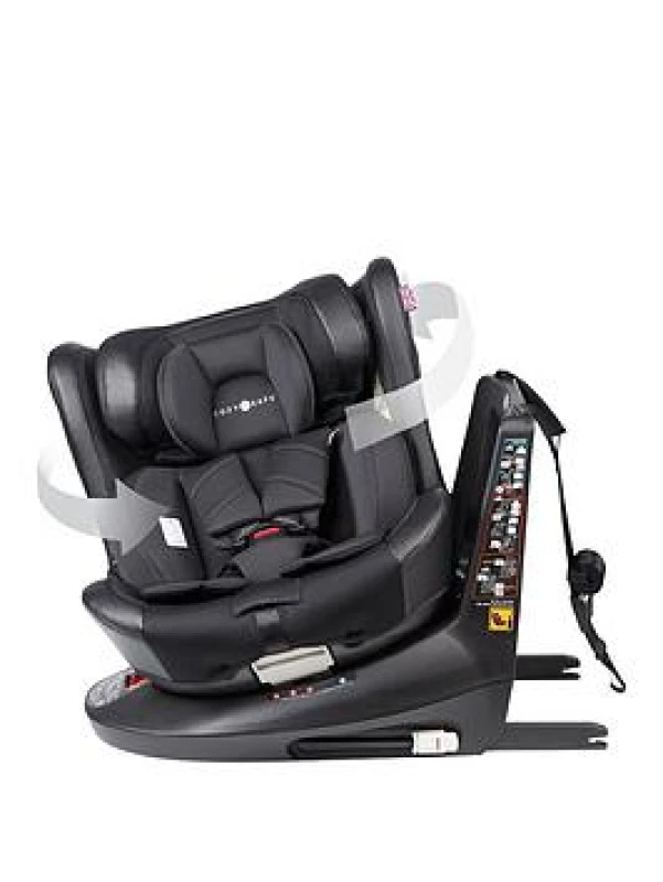 Image of Cozy N Safe Comet+ 360&deg; 40-150cm Child Car Seat - Jet, Black EST231