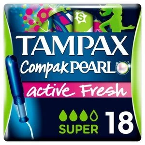 Image of Tampax Compak Pearl Super Fresh Tampons 18pck