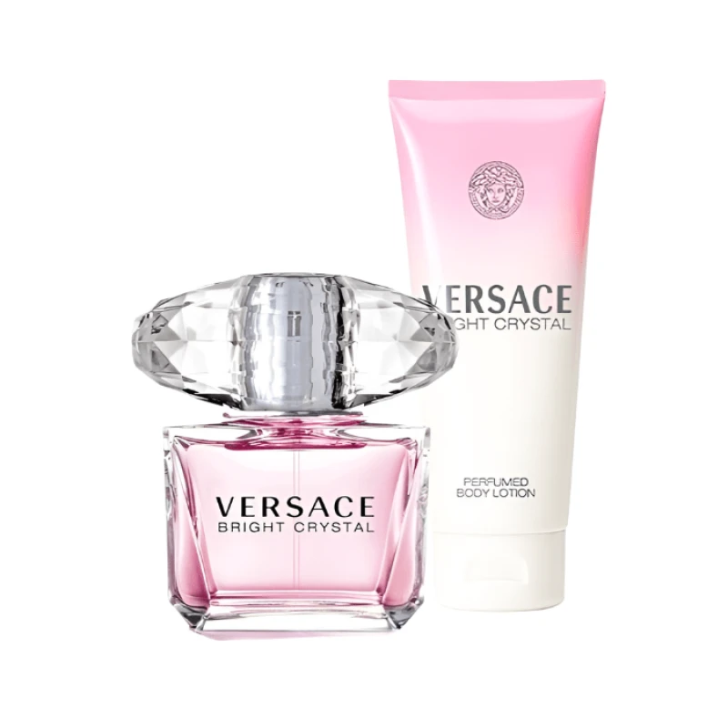 Image of Versace Bright Crystal Gift Set 50ml Eau de Toilette + 100ml Body Lotion