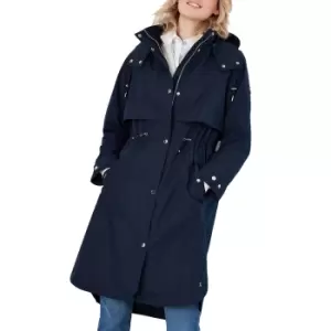 Image of Joules Womens Helmsley Waterproof Longline Hooded Rain Coat UK 10- Bust 35', (89cm)