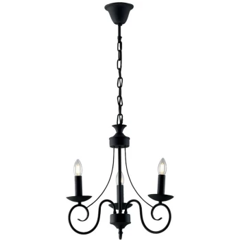 Image of Fan Europe Lighting - Fan Europe BEATRICE 3 Light Chandeliers Anthracite 63x57cm
