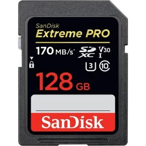Image of SanDisk Extreme PRO 128GB SDXC Memory Card