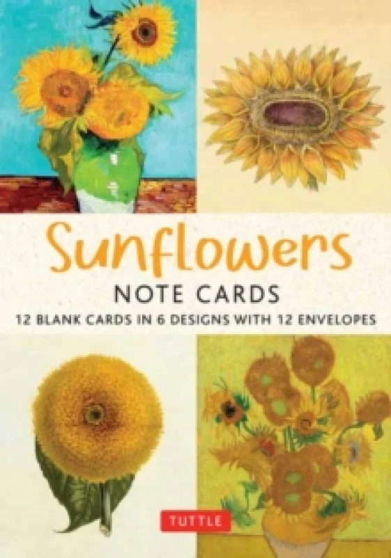 Image of Sunflowers - 12 Blank Note Cards. Miscellaneous print. By Tuttle Studio Books