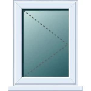Image of White PVCu RH Side Hung Window H820mm W620mm