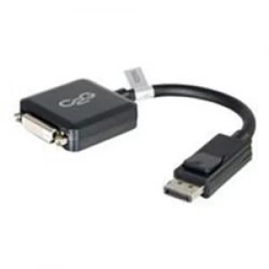 Image of C2G 20cm DisplayPort Male to Single Link DVI-D Female Adapter Cable - Black