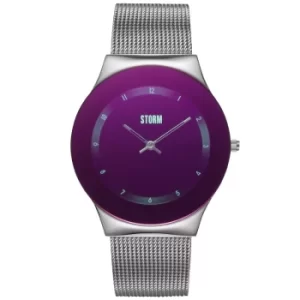 Image of Ladies Storm Storm Kerina Silver Purple Alarm Chronograph Radio Controlled Watch