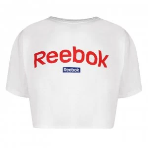 Image of Reebok Linear Crop Top Ladies - White
