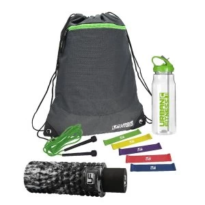 Image of Urban Fitness 5pc Essential Set Charcoal Black/Green