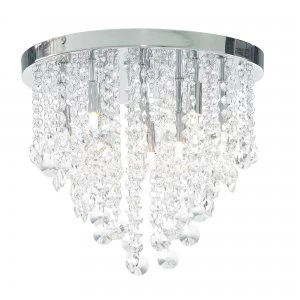 Image of Litecraft Diego 9Lt Chrome Ceiling Light